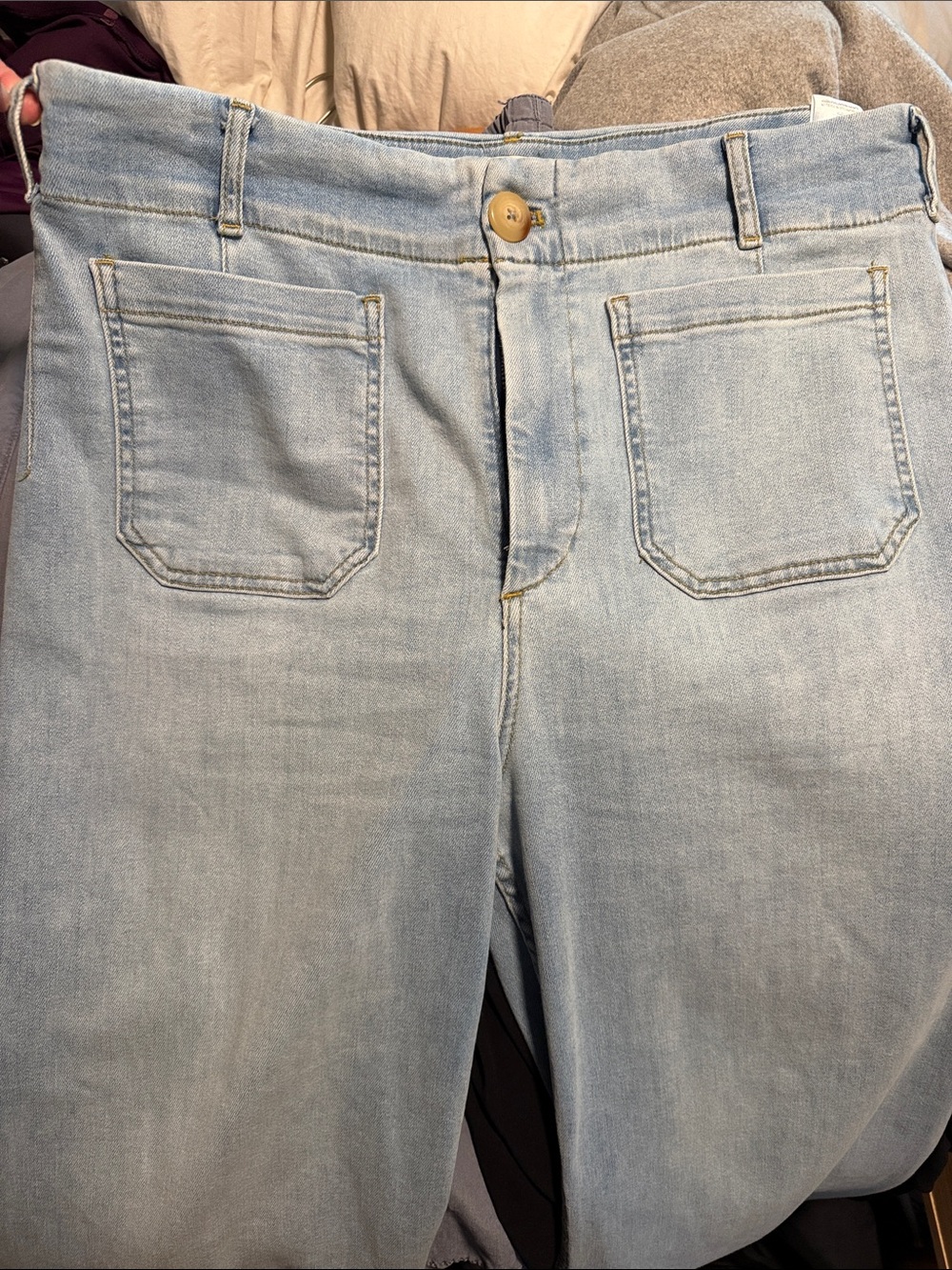 Maeve Colette Cropped Light Wash Denim Jeans
